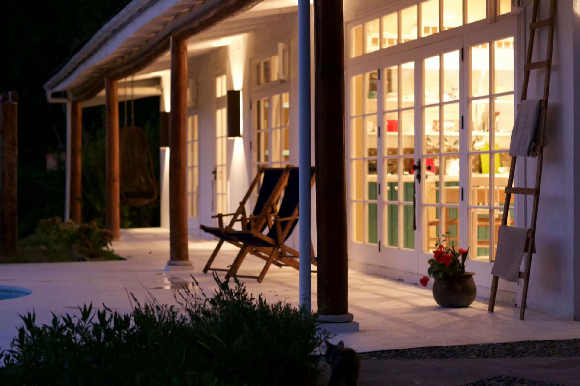 Photograph of the guest house.