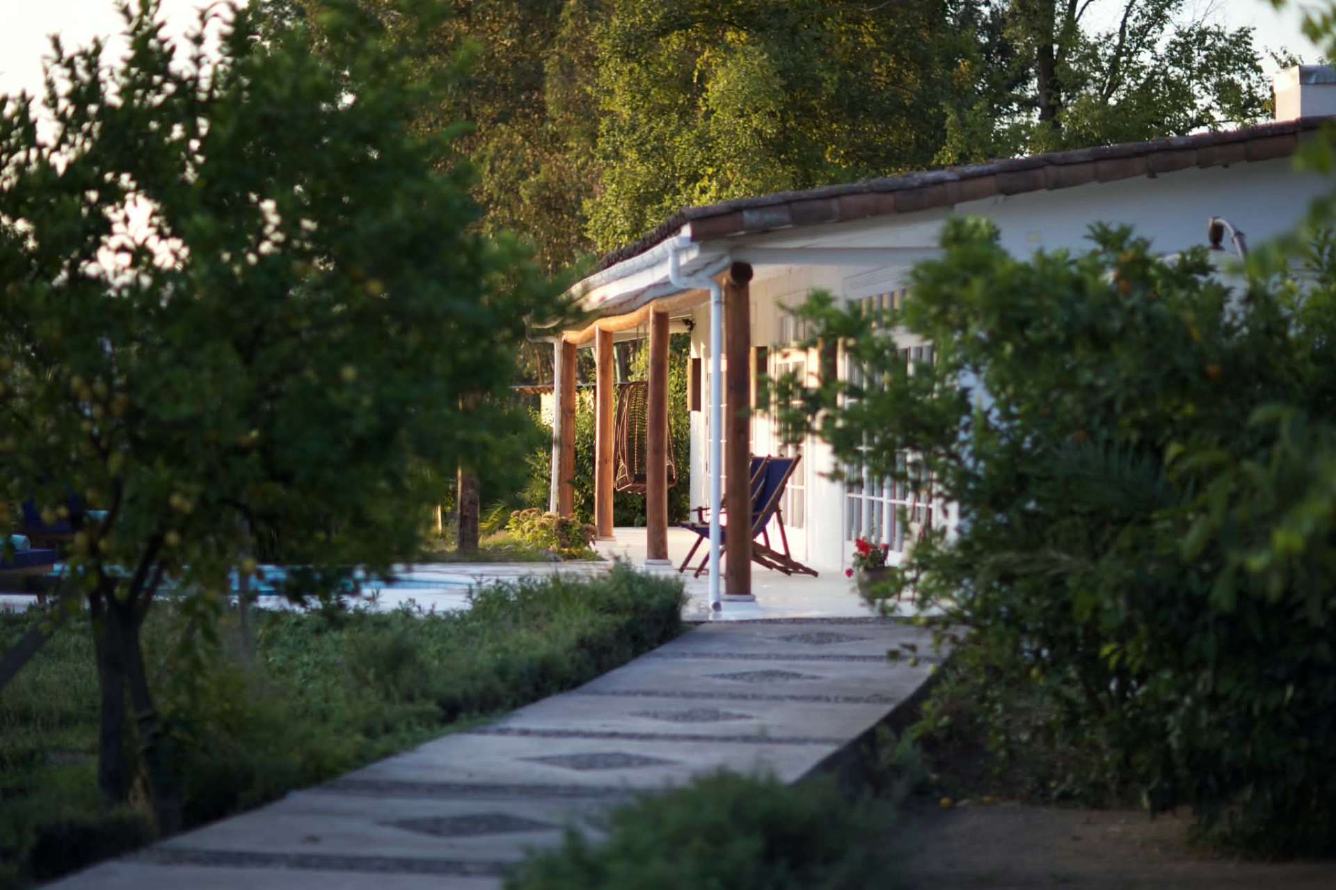 Photograph of the guest house.